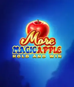 Enter the magical realm of the More Magic Apple slot game by 3 Oaks Gaming, showcasing a luminous red apple on a rich blue background. This image conveys the magical theme of the game. Suited for those enchanted by fairy-tale slots, the vibrant color scheme and enticing artwork draw players into the game's magical world. 