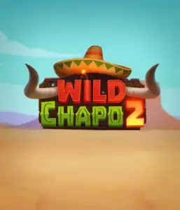 Embark on the colorful Mexican desert with Wild Chapo 2 slot by Relax Gaming, highlighting a whimsical bull wearing a sombrero set against a serene desert backdrop. This graphic conveys the fun and adventure of the game, ideal for players who enjoy unique themes, offering a entertaining adventure.